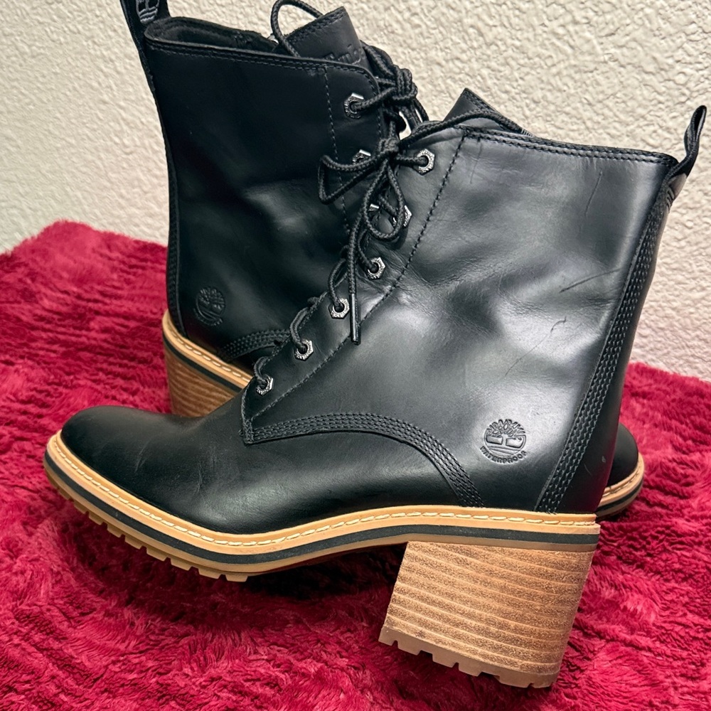 Timberland Women's Black Lace-Up Boots